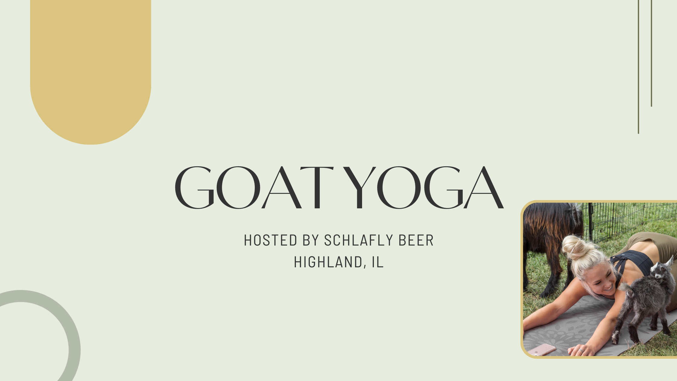 Goat Yoga at Schlafly